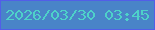 文字の大きさ：2、枠の色：525ee8、背景の色：4984c8、文字の色：4ed1c9 無料ブログパーツのブログ時計