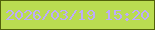 文字の大きさ：4、枠の色：52610b、背景の色：badc51、文字の色：bdabfa 無料ブログパーツのブログ時計