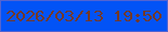 文字の大きさ：2、枠の色：5264d1、背景の色：0253f6、文字の色：733928 無料ブログパーツのブログ時計