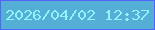 文字の大きさ：4、枠の色：5264fb、背景の色：54aed5、文字の色：8ef6fa 無料ブログパーツのブログ時計