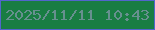 文字の大きさ：4、枠の色：5265cc、背景の色：197d43、文字の色：67908f 無料ブログパーツのブログ時計