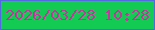 文字の大きさ：5、枠の色：5268e1、背景の色：13cb52、文字の色：c5359f 無料ブログパーツのブログ時計