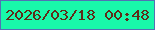 文字の大きさ：5、枠の色：5271b4、背景の色：19f8aa、文字の色：5f2b18 無料ブログパーツのブログ時計