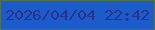 文字の大きさ：4、枠の色：527342、背景の色：1b5cca、文字の色：29308e 無料ブログパーツのブログ時計