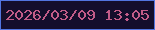 文字の大きさ：4、枠の色：5275e0、背景の色：140e2c、文字の色：c25c88 無料ブログパーツのブログ時計