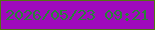 文字の大きさ：5、枠の色：527611、背景の色：9f0abc、文字の色：298339 無料ブログパーツのブログ時計