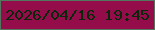 文字の大きさ：4、枠の色：52775e、背景の色：940c49、文字の色：09270a 無料ブログパーツのブログ時計