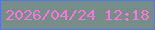 文字の大きさ：5、枠の色：5278e2、背景の色：768d8a、文字の色：f878da 無料ブログパーツのブログ時計