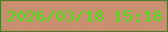 文字の大きさ：1、枠の色：527928、背景の色：ca8e70、文字の色：44e112 無料ブログパーツのブログ時計