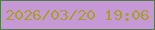 文字の大きさ：5、枠の色：52794c、背景の色：c798d6、文字の色：a89f27 無料ブログパーツのブログ時計
