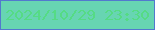 文字の大きさ：4、枠の色：5279ce、背景の色：67d5b2、文字の色：55db85 無料ブログパーツのブログ時計