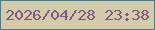 文字の大きさ：2、枠の色：527a7f、背景の色：d4cbad、文字の色：7b5a82 無料ブログパーツのブログ時計