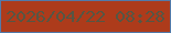 文字の大きさ：4、枠の色：527aa9、背景の色：ad3b1b、文字の色：565644 無料ブログパーツのブログ時計