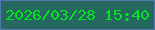 文字の大きさ：1、枠の色：527aaf、背景の色：246860、文字の色：01e621 無料ブログパーツのブログ時計