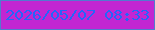 文字の大きさ：3、枠の色：527acf、背景の色：c226d2、文字の色：2465fa 無料ブログパーツのブログ時計