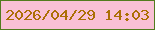 文字の大きさ：2、枠の色：527b1e、背景の色：f9c0d5、文字の色：ac6e05 無料ブログパーツのブログ時計