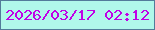 文字の大きさ：5、枠の色：527b9a、背景の色：b0f8ea、文字の色：c002e6 無料ブログパーツのブログ時計