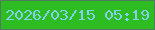 文字の大きさ：1、枠の色：527c5e、背景の色：2dbd22、文字の色：82d0ec 無料ブログパーツのブログ時計
