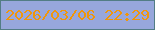 文字の大きさ：1、枠の色：527d85、背景の色：97a7dc、文字の色：f09609 無料ブログパーツのブログ時計