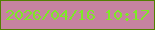 文字の大きさ：1、枠の色：527f01、背景の色：c683a0、文字の色：7de927 無料ブログパーツのブログ時計