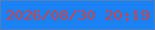 文字の大きさ：2、枠の色：527fb7、背景の色：1b81f7、文字の色：c6454d 無料ブログパーツのブログ時計