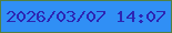 文字の大きさ：2、枠の色：528041、背景の色：308ff5、文字の色：2d25b3 無料ブログパーツのブログ時計