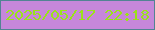 文字の大きさ：4、枠の色：528393、背景の色：c687da、文字の色：9ae31a 無料ブログパーツのブログ時計