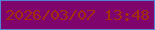 文字の大きさ：4、枠の色：5285d5、背景の色：7f056d、文字の色：a52d0a 無料ブログパーツのブログ時計