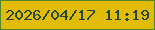 文字の大きさ：4、枠の色：528629、背景の色：e1bc03、文字の色：224637 無料ブログパーツのブログ時計