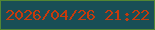 文字の大きさ：4、枠の色：528634、背景の色：194e56、文字の色：c63a0c 無料ブログパーツのブログ時計