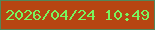 文字の大きさ：4、枠の色：528659、背景の色：b74512、文字の色：79f55d 無料ブログパーツのブログ時計