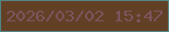 文字の大きさ：3、枠の色：528686、背景の色：624026、文字の色：7f535f 無料ブログパーツのブログ時計