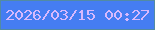 文字の大きさ：3、枠の色：528ba3、背景の色：457df2、文字の色：d8b9fd 無料ブログパーツのブログ時計