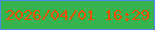文字の大きさ：5、枠の色：528bed、背景の色：34b34e、文字の色：e65202 無料ブログパーツのブログ時計