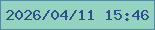 文字の大きさ：1、枠の色：528c9b、背景の色：94d3c2、文字の色：2f5186 無料ブログパーツのブログ時計