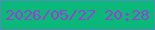 文字の大きさ：3、枠の色：528db8、背景の色：0ab879、文字の色：993fd4 無料ブログパーツのブログ時計