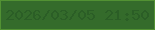 文字の大きさ：3、枠の色：529133、背景の色：346b2b、文字の色：2b5e26 無料ブログパーツのブログ時計