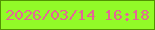 文字の大きさ：1、枠の色：529303、背景の色：92fb28、文字の色：e36697 無料ブログパーツのブログ時計