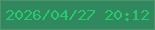 文字の大きさ：1、枠の色：52936b、背景の色：30895e、文字の色：29c86d 無料ブログパーツのブログ時計