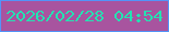 文字の大きさ：2、枠の色：5294f8、背景の色：a8549f、文字の色：24e2b2 無料ブログパーツのブログ時計