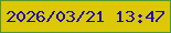 文字の大きさ：4、枠の色：52952e、背景の色：dcc807、文字の色：1f0bb7 無料ブログパーツのブログ時計