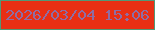 文字の大きさ：2、枠の色：529877、背景の色：e92f14、文字の色：8e6da4 無料ブログパーツのブログ時計