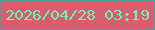 文字の大きさ：2、枠の色：529ba0、背景の色：d95e6d、文字の色：65f9af 無料ブログパーツのブログ時計