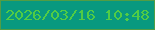 文字の大きさ：3、枠の色：529d44、背景の色：08997f、文字の色：51cc45 無料ブログパーツのブログ時計