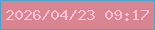 文字の大きさ：5、枠の色：52a1cb、背景の色：d98491、文字の色：ffc0d6 無料ブログパーツのブログ時計