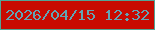 文字の大きさ：1、枠の色：52a496、背景の色：c80a01、文字の色：61a4b5 無料ブログパーツのブログ時計