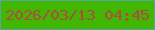 文字の大きさ：5、枠の色：52a7a3、背景の色：41b701、文字の色：ad4b45 無料ブログパーツのブログ時計
