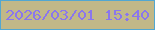 文字の大きさ：3、枠の色：52a7d1、背景の色：c1b888、文字の色：8a76ed 無料ブログパーツのブログ時計