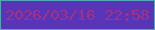 文字の大きさ：4、枠の色：52a8b6、背景の色：5835b6、文字の色：a43189 無料ブログパーツのブログ時計