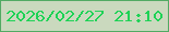 文字の大きさ：4、枠の色：52aa63、背景の色：cad9be、文字の色：1ed256 無料ブログパーツのブログ時計